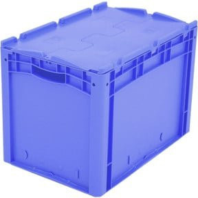 Bito Eurostapelbehälter XL mit Deckel XLD64421D, Blau, B/T/H: 60,0 x 40,0 x 43,8 cm - Bild 1