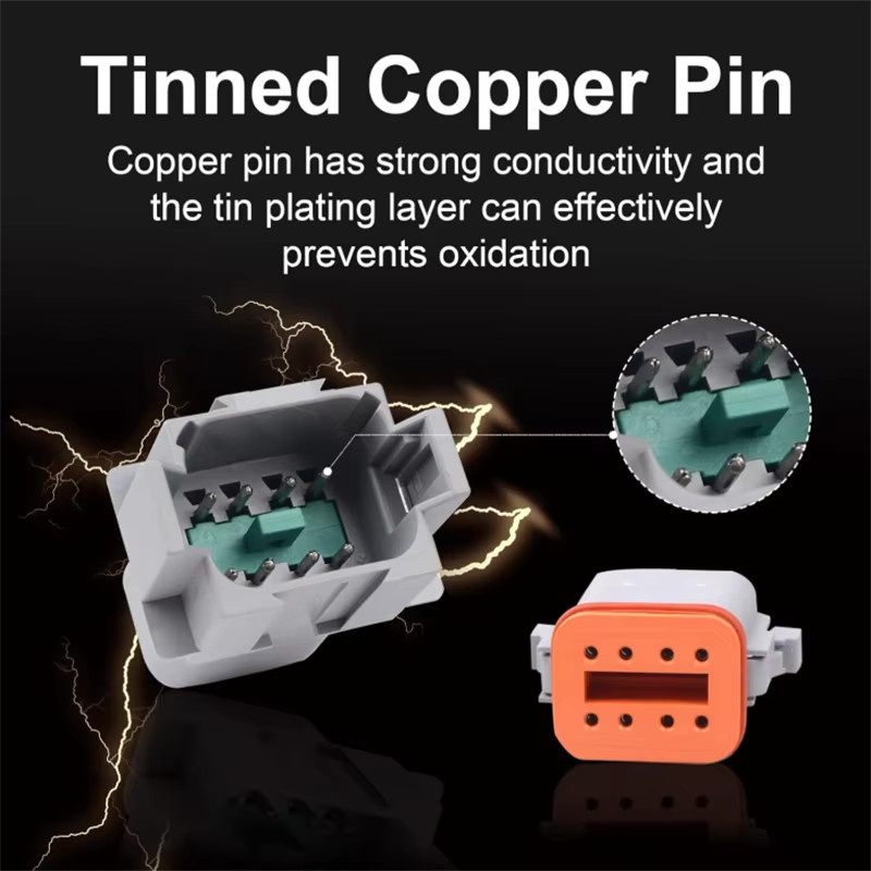 Wasserdichter DT-Stecker Set mit männlichen und weiblichen Drahtverbindern für Automobilelektrik, passend für 18AWG - Bild 3