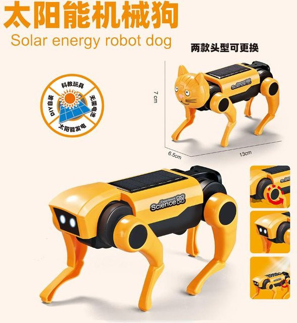 Linyi toy car Solar-Stamm-Roboterhund-Bausatz, DIY-Montage, ab 6 Jahren - Bild 1