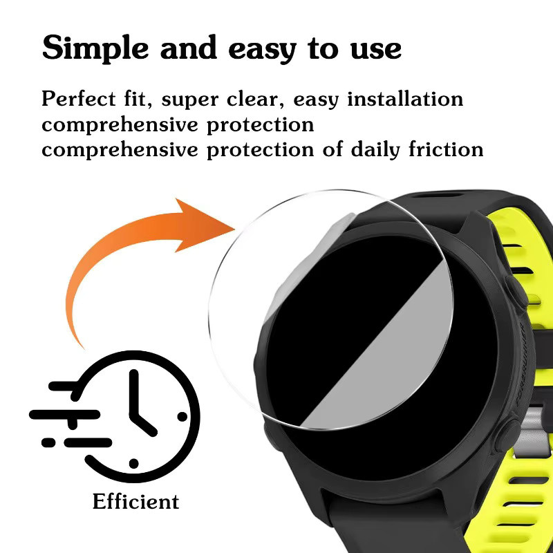 Displayschutzfolie aus gehärtetem Glas für Garmin Forerunner 70 170, transparent, 9H Härtegrad, kratzfest und HD-klar - Bild 5