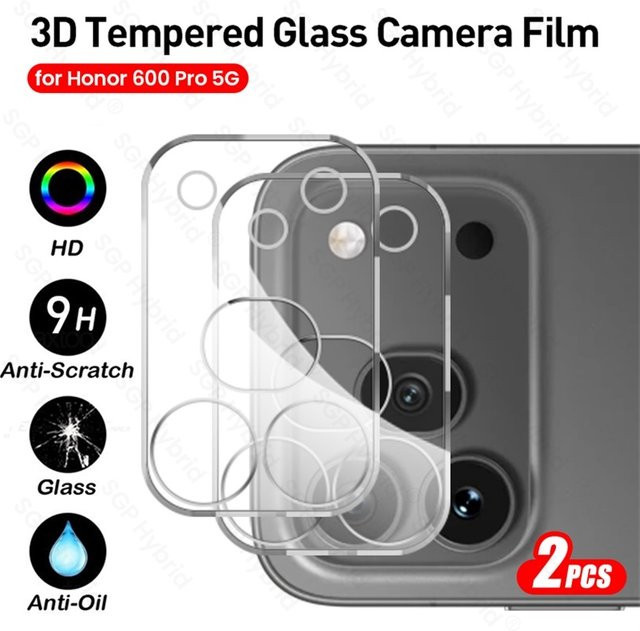 Honar 2er-Set 3D gebogenes Kameraschutzglas für Honor 600 Pro 5G, transparent - Bild 1