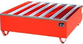 Bauer Profilwanne PW gemäß StawaR für 4 Fässer, 410 l, rot - Bild 1