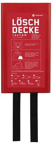 TOOLCRAFT Löschdecke mit Montagebox in Rot, B: 160 cm, H: 18 cm - Bild 1
