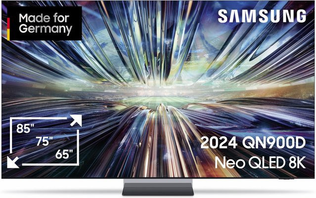 Samsung Neo QLED AI TV GQ65QN900DT 65 Zoll 8K Ultra HD Smart TV in Graphitschwarz mit Mini LED und Neural Quantum 8K AI Gen3 Prozessor - Bild 1