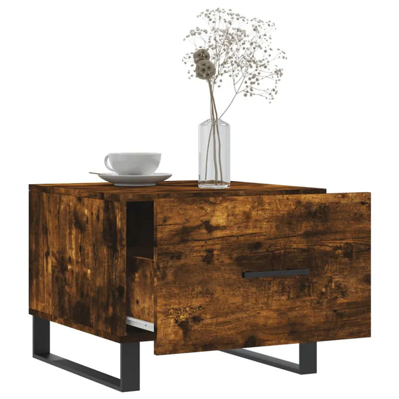vidaxl Couchtisch Set aus 2 Stück im Industrial Design, Farbe Braun, B/T/H: 50 x 50 x 40 cm - Bild 7