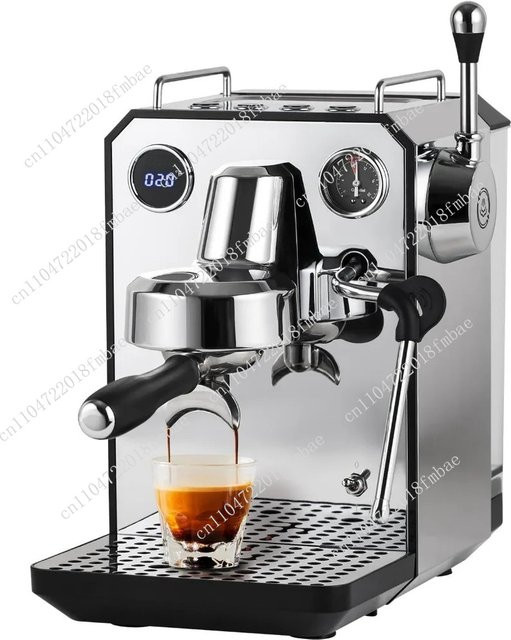 Owl Espressomaschine aus Edelstahl in Silber mit 15 Bar Druck und Dampfdüse für Milch aufschäumen - Bild 1