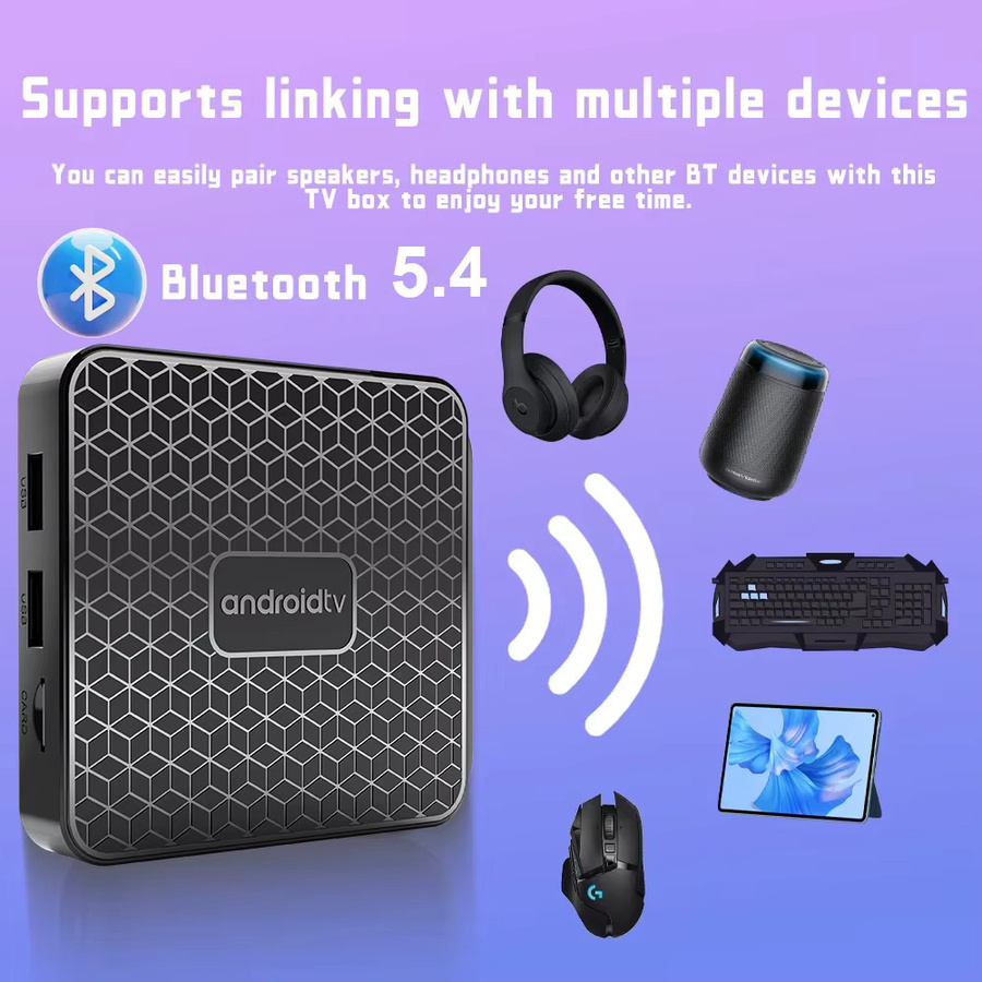 YOZHIXU Android 16 Smart TV Box T8S Media Streamer mit 128GB, 4K UHD, 8K HDR10+, 5G Dual WiFi 6 und Bluetooth 5.4 in Schwarz - Bild 3