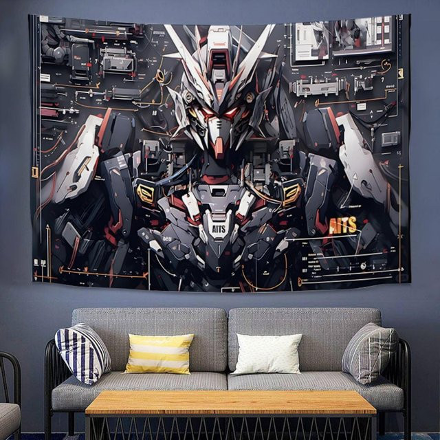 Mobile Suit Gundam Anime Wandteppich aus Polyester, Mehrfarbig, Breite: 40 cm, Höhe: 60 cm - Bild 1