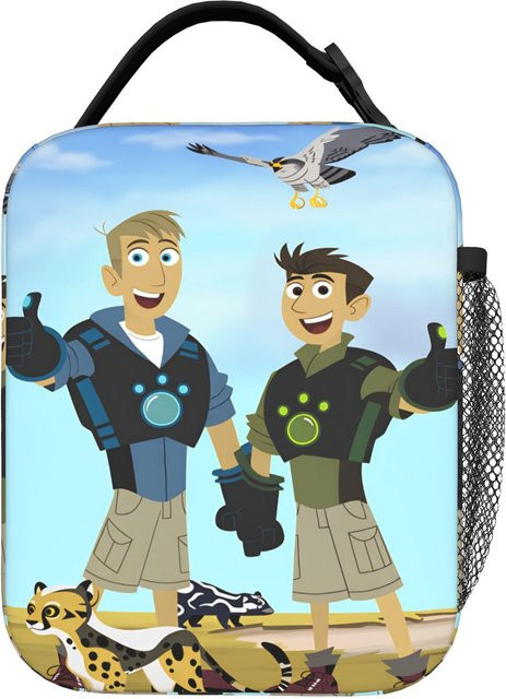 Wilds Kratts Thermische Brotdose von Fancy Style Studio, Isolierte Lunchtasche für Erwachsene mit Oxford-Druck in Multicolour - Bild 1