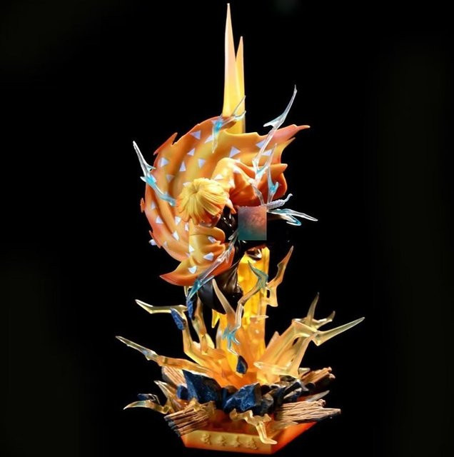Bandai Demon Slayer Agatsuma Zenitsu Thunderbolt Flash Statue Modell, Jungen - Bild 1