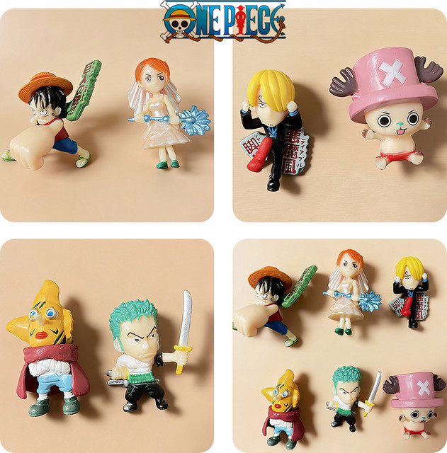 Bandai One Piece Actionfiguren, 6-teiliges Set, Luffy Zoro Sanji Chopper - Bild 1