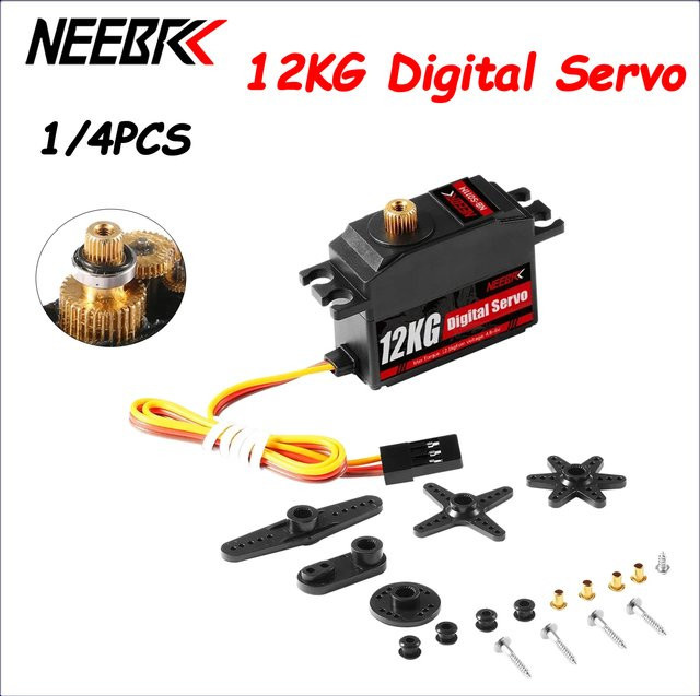 NEEBRC Digital Servo, Metall, Schwarz, Zubehör - Bild 1