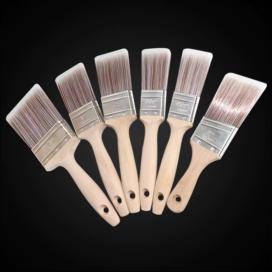WMF 6-teiliges professionelles Pinselset mit Kunststofffaserborsten und Holzgriff in Grau und Multicolour - Bild 3