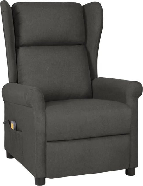 vidaXL Massagesessel Modell 34 in Dunkelgrau aus Stoff mit Armlehnen, B/T/H: 73,0 x 95,0 x 103,0 cm - Bild 1