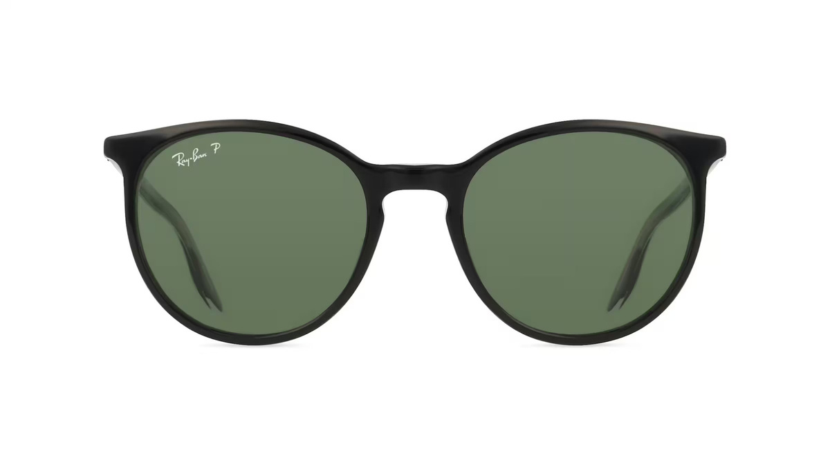 Ray-Ban RB2204 Sonnenbrille Panto, Vollrand, Acetat, Unisex, Schwarz, Green - Bild 1