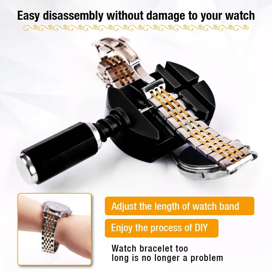 OAKCHARM Werkzeugset zum Entfernen von Uhrenarmbandgliedern, Schwarz - Bild 5