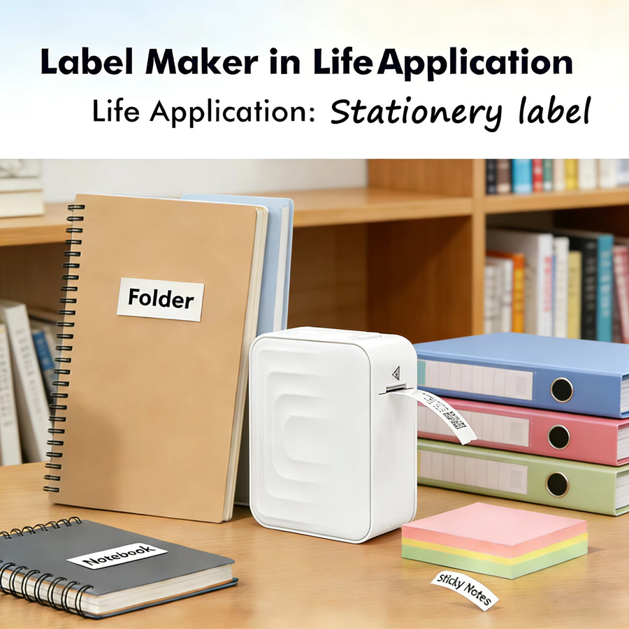 Marklife Mini-Thermoetikettendrucker M1 in Weiß, Bluetooth-Klebeetikettendrucker für Schule, Büro und DIY-Projekte - Bild 3