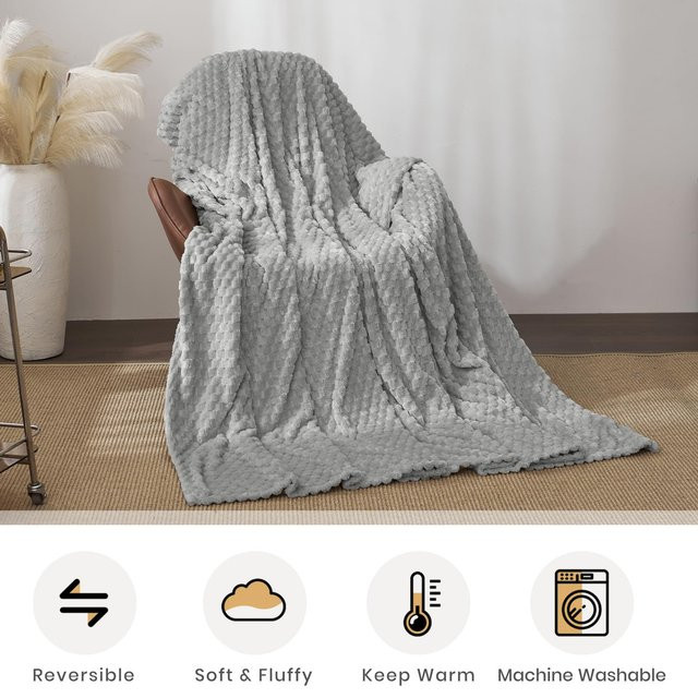 Good Nite Flanelldecke Kuscheldecke aus Fleece in Grau, B/B/H: 150 x 130 x 1 cm - Bild 1