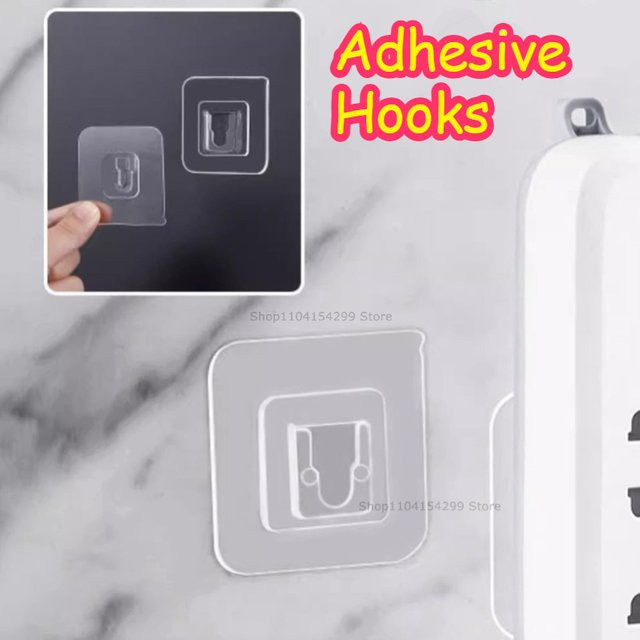 Doppelseitige Klebehaken aus transparentem PVC für die Wandmontage, Mehrzweck-Aufbewahrungshaken für Küche und Büro, B/H/T: 6,0 x 6,0 x 6,0 cm - Bild 1