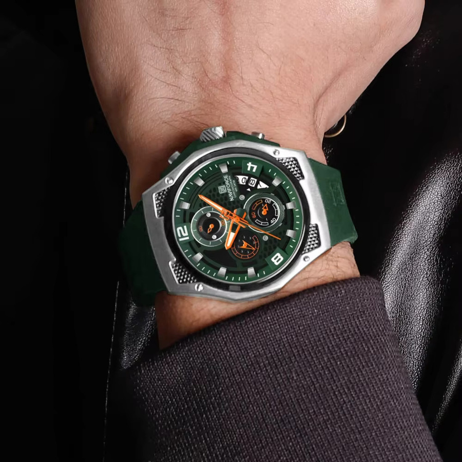 Navi force Armbanduhr Chronograph, Quarz, Edelstahl, Silber, Herren - Bild 2