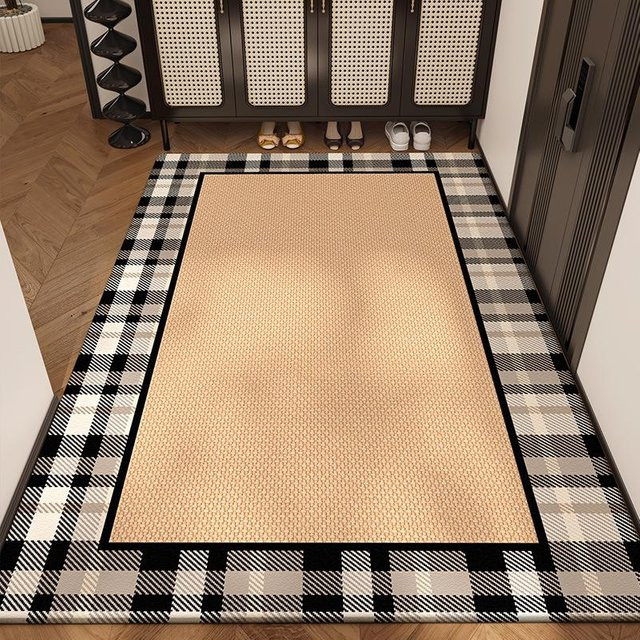 Rutschfeste Fußmatte im skandinavischen Design für den Eingangsbereich, Beige, B/T: 120 x 80 cm - Bild 1