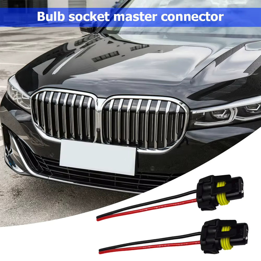ATUOTIN Glühlampenfassung Set für Auto-Scheinwerfer und Nebelscheinwerfer, 2/4 Stück, Plug-and-Play Buchsenadapter für 9005 9006 HB4 HB3 H10, Schwarz - Bild 2