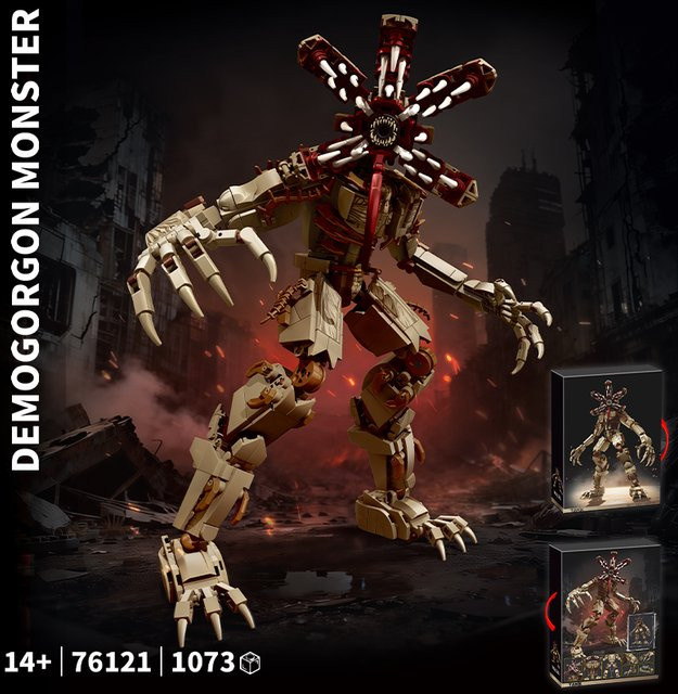 JAKI Demogorgon Monster, Bausteine Montagemodell, Stranger Things, ab 14 Jahren - Bild 1