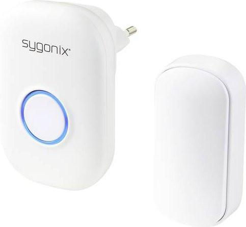 Sygonix SY-5225388 Funkklingel Komplett-Set mit Blitzlicht, weiß, netzbetrieben - Bild 1