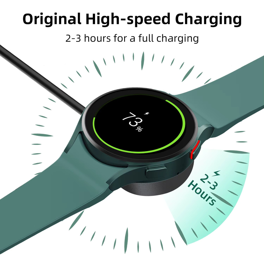 Samsung Ersatz-Ladegerät aus Aluminiumlegierung mit USB-C für Galaxy Watch 7, 6, 6 Classic, 5 und 5 Pro in Schwarz - Bild 5