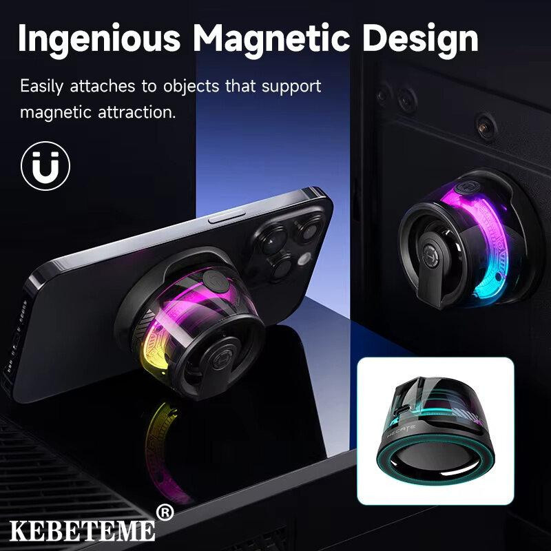 G200 Bluetooth 5.3 Mini-Lautsprecher mit RGB-Beleuchtung und Magnetfunktion, Tragbarer Multifunktions-Lautsprecher, Weiß - Bild 3