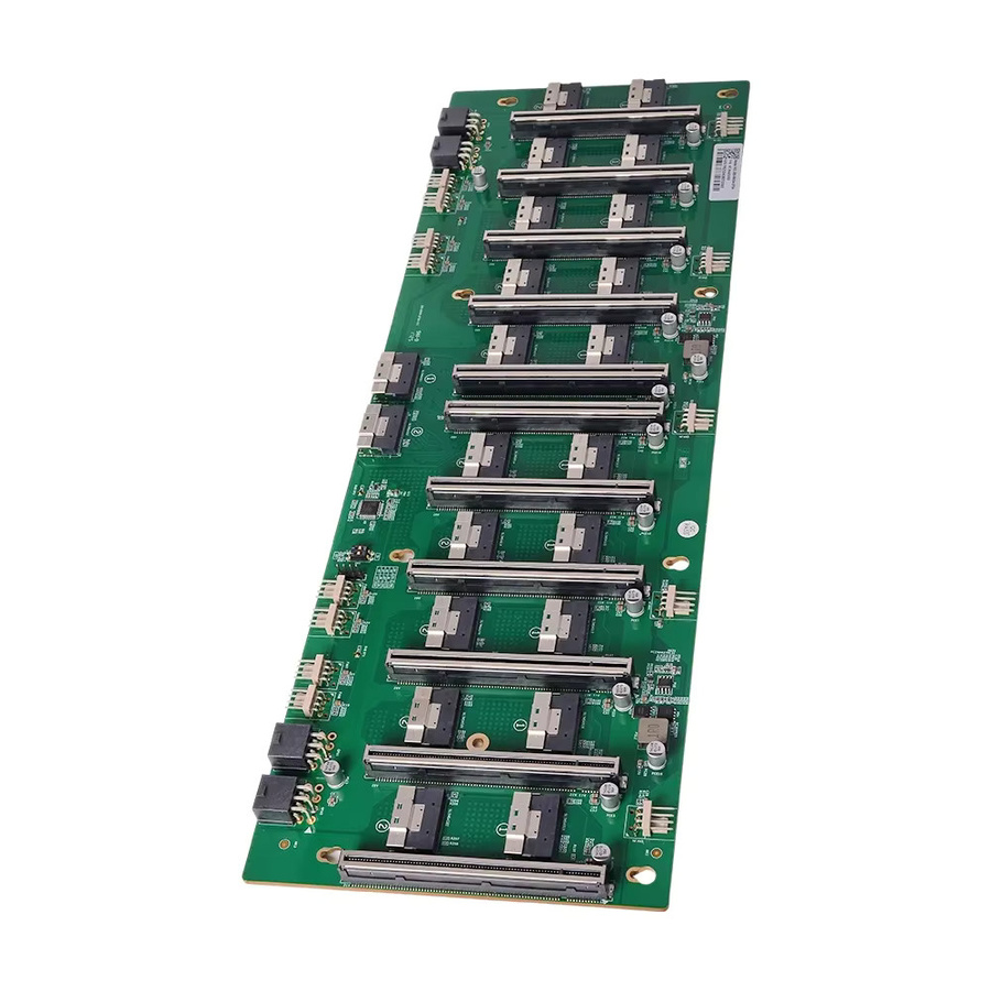 ADT-Link 8654 zu PCIe 4.0 x16 MCIO zu PCI-E 5.0 x16 Adapter-Baseplate für 8/10 Karten und 11-Slot GPU Grafikkarten in Grün - Bild 6