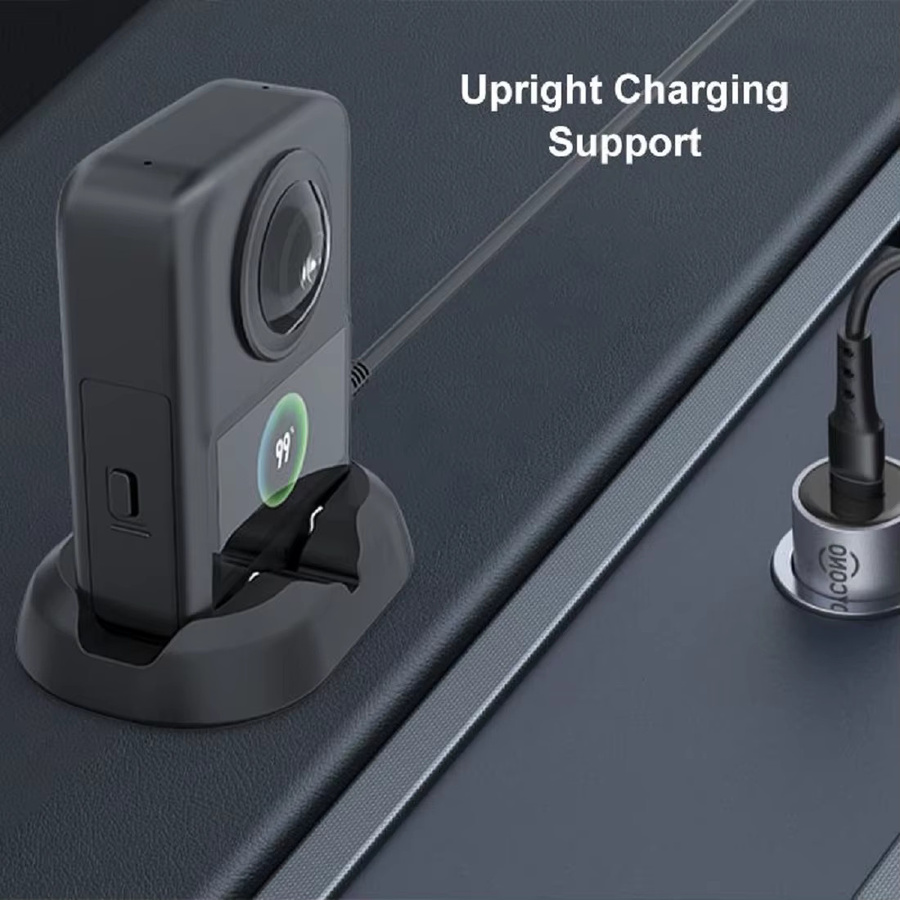 PULUZ Auto-Kunststoff-Basisständer für DJI Osmo 360 in Schwarz, rutschfeste Desktop-Basis für dein Kamerazubehör - Bild 4