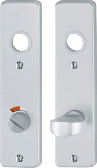AnsaPro Zimmertür- und WC-Kurzschilderpaar aus Aluminium in Silber Natur - Bild 1