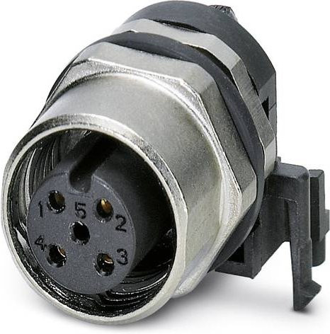 Phoenix Contact 1436564 Sensor-Aktor-Einbausteckverbinder M12 Buchse, 4-polig, Farbe: Silber, 10 Stück - Bild 1