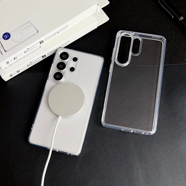 Spigen Matte Magnetische Kristallklare Handyhülle für Samsung S26 Ultra, S25 und S24 Plus in Transparent mit Stoßfestem Schutz und Unterstützung für kabelloses Laden - Bild 1