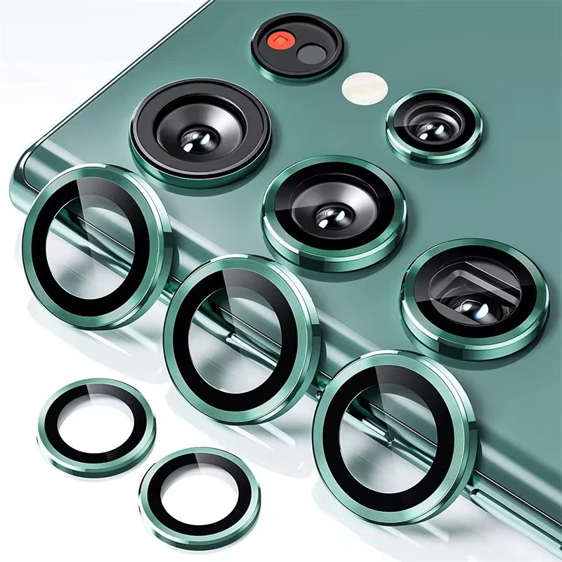 Samsung Galaxy S24 S25 Ultra S25 Plus 5G Kamera Objektiv Schutz aus 9D gehärtetem Glas in Grün - Bild 5