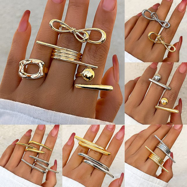 Lacteo Manschette Ring, Herz, Gold, Silber, Damen - Bild 1