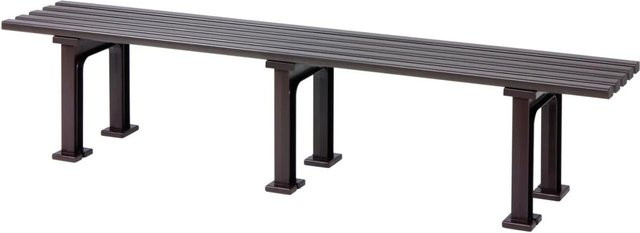 PROREGAL Gartenbank Kuba 4 Sitzer in Braun aus UV-beständigem Witterungskunststoff, H x B x T: 42 x 200 x 37 cm - Bild 1