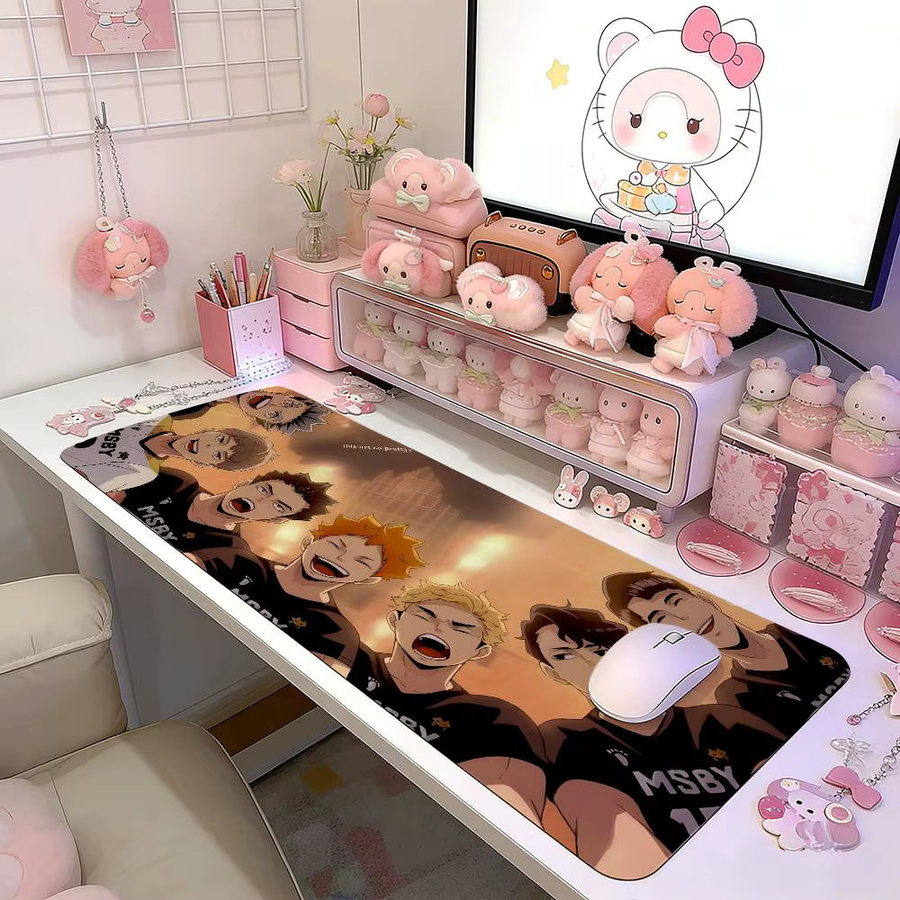 V-Volleyball B-Boy Gaming Deskmat Sakura Anime Mauspad in Multicolour - Bild 2
