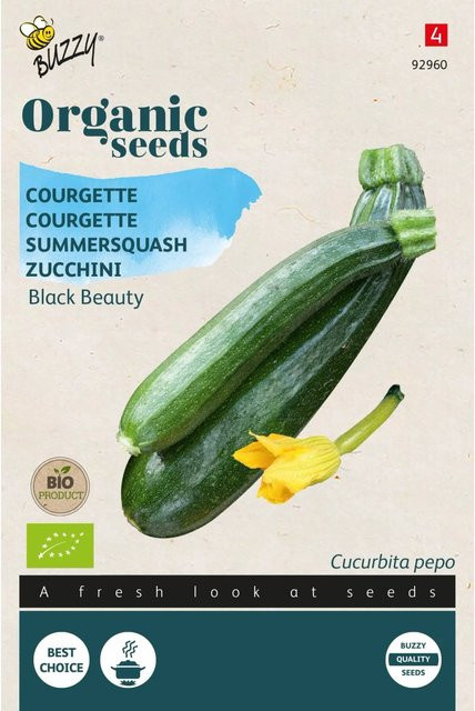 Buzzy Organic Zucchini Black Beauty Bio Gemüse-Saatgut, 2 g - Bild 1