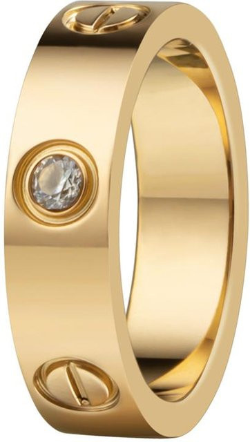 Paar Zirkonring Edelstahl, Roségold, Zirkonia, Unisex - Bild 1