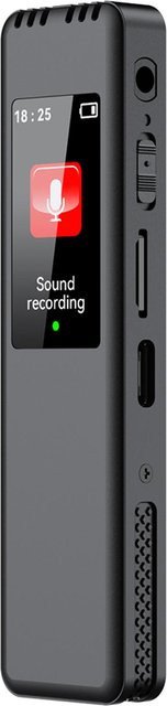 Honor Electronics Digital Voice Recorder mit Sprachaktivierung, tragbares MP3-Aufnahmegerät mit eingebautem Mikrofon und 32 GB Speicher, Schwarz - Bild 1
