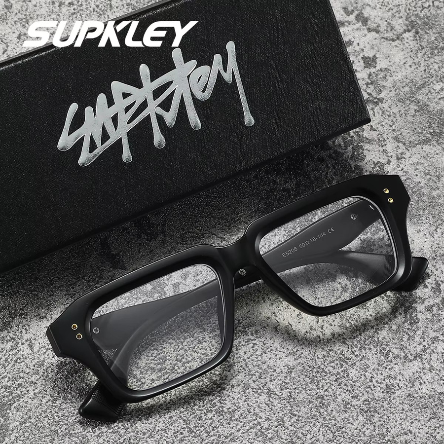 SUPKLEY Korrektionsbrille, Unisex, Vollrand, Square, transparent, black, Blaulichtfilter - Bild 3