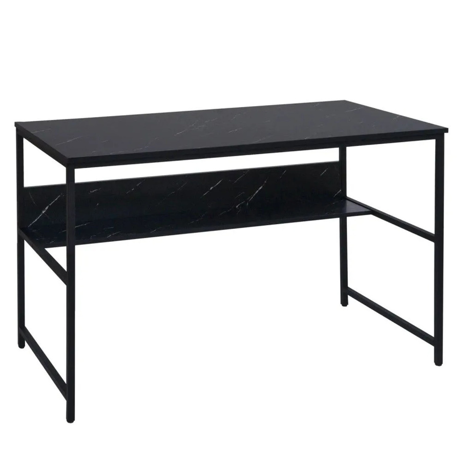 Schreibtisch MCW-K80 in Marmor-Optik Schwarz aus Metall und MDF, B/T/H: 120 x 60 x 78 cm - Bild 3