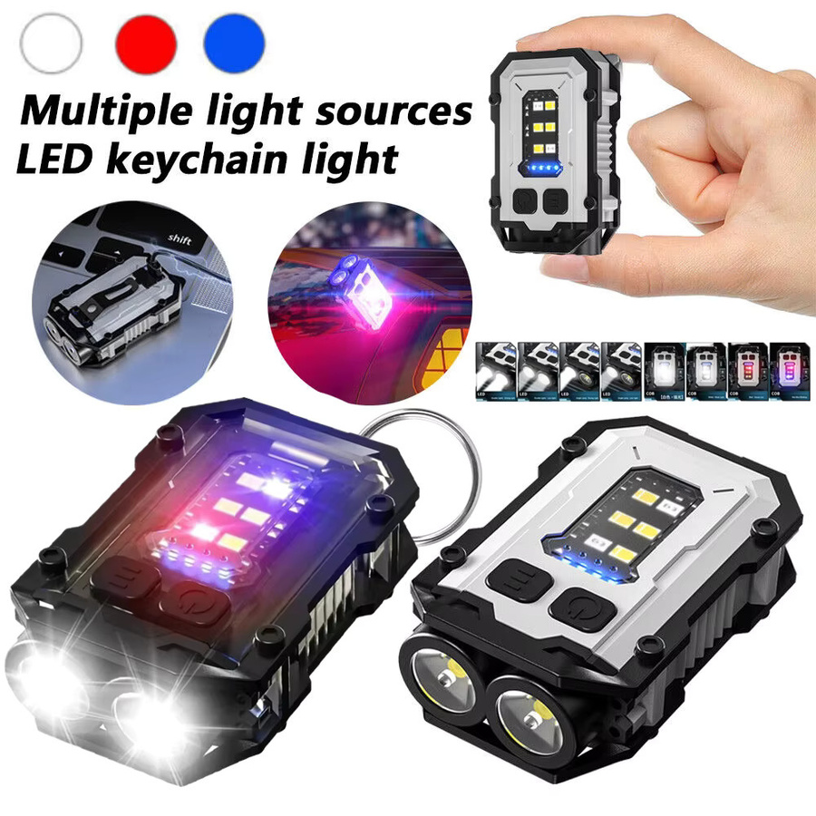 Heinast LED Taschenlampe mit COB-Licht, magnetische Mini-Schlüsselanhänger-Taschenlampe, schwarz, wiederaufladbar - Bild 7