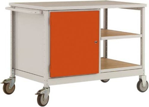 Manuflex LW1003.2001 Werkbank Mobil aus Stahl in Orange, B/T/H: 113,5 x 78,0 x 59,0 cm - Bild 1