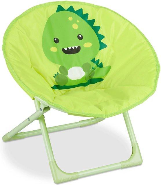 Relaxdays Moonchair für Kinder aus UV-beständigem Polyester mit Metallrahmen, faltbar, B/T/H: 47 x 50 x 48 cm - Bild 1