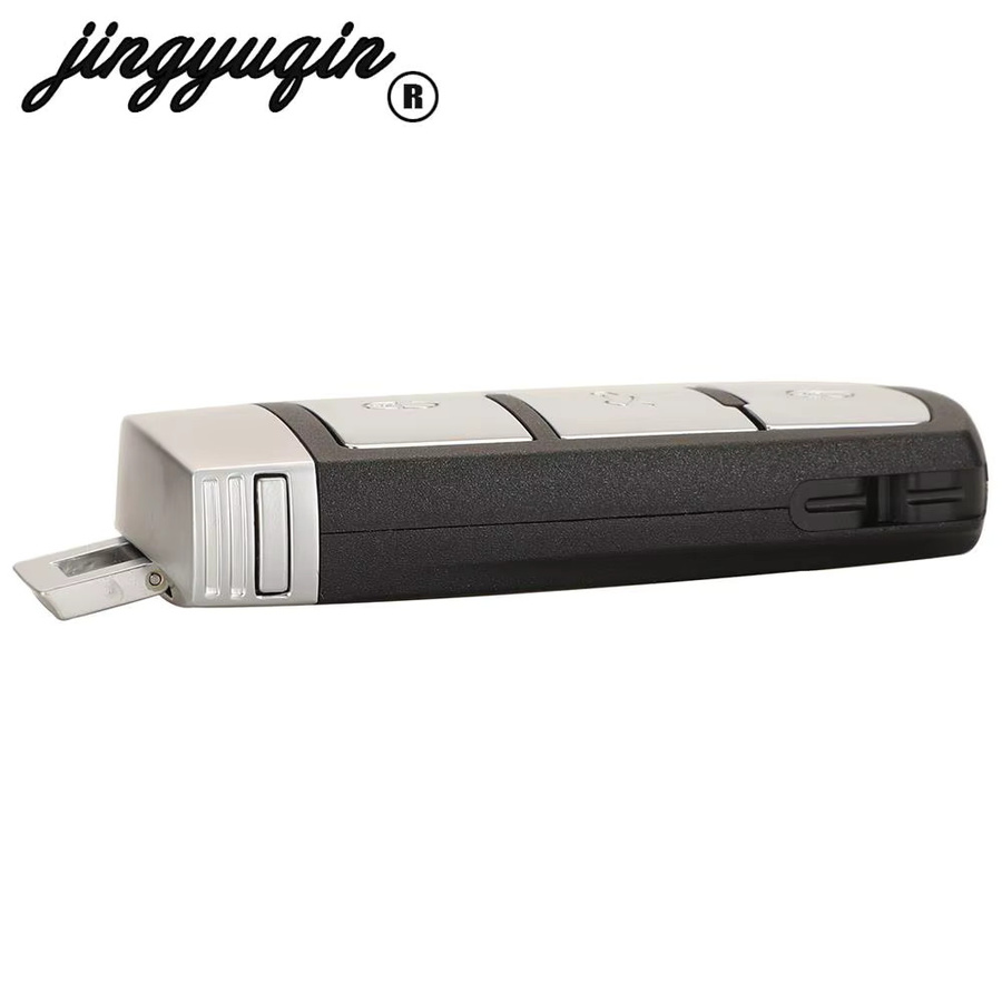 Jingyuqin Smart Remote Key 434 MHz ID48 Chip für VW Volkswagen Passat B6 3C B7 Magotan CC, 3 Tasten, Schwarz - Bild 2
