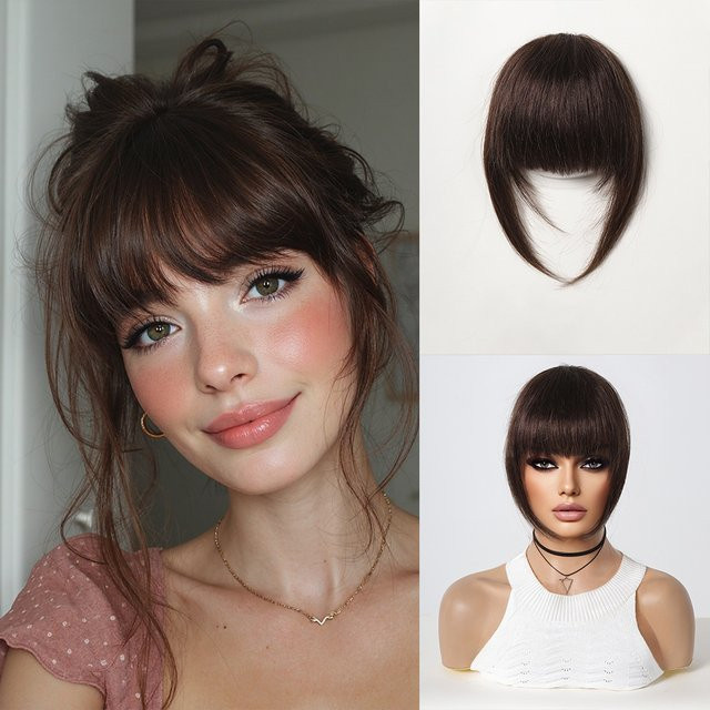 HAIRCUBE Clip-in-Pony, 100 % menschliches Haar, schwarzbraun, Damen - Bild 1