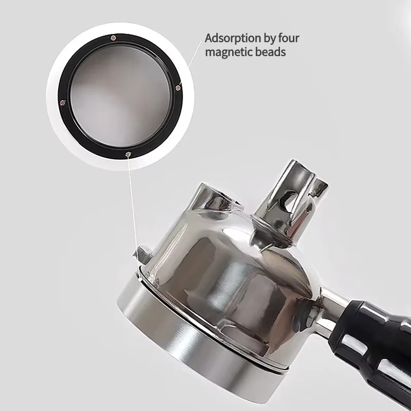 ALIKISSCAFE Magnetischer Espresso Dosierring für Siebträger in Schwarz, runde Form, passend für 51mm, 54mm und 58mm Siebe - Bild 3